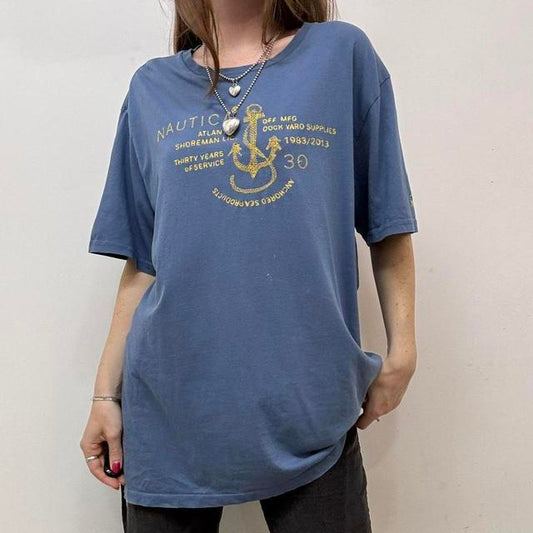 Vintage oversized blue NAUTICA T-shirt