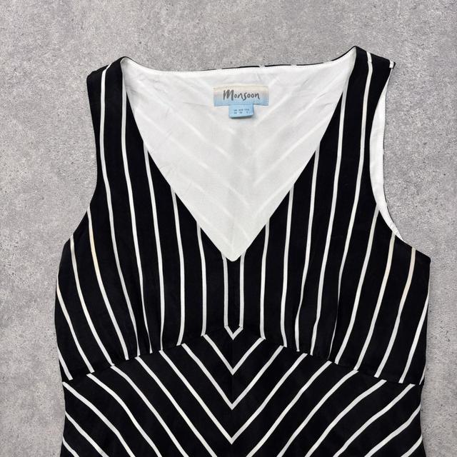 Pinstripe silk bias cut floaty dress