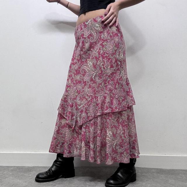 Layered paisley fairy maxi skirt