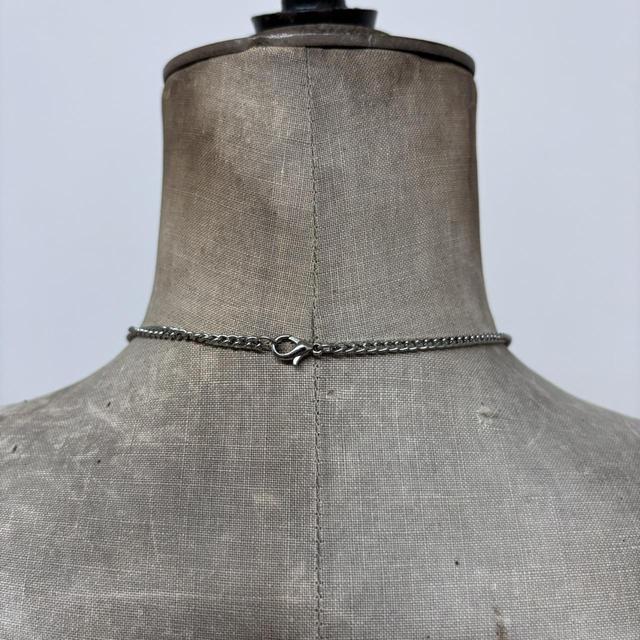 Silver bubble heart charm necklace
