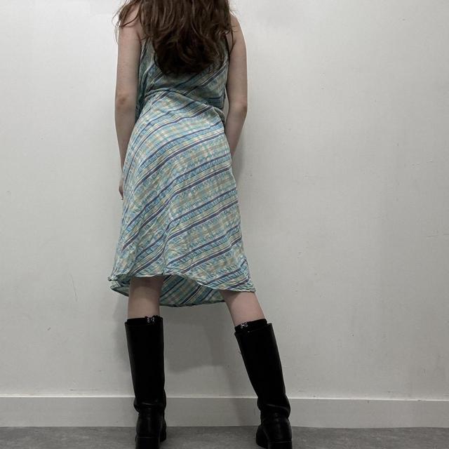 Cotton checked summer dress