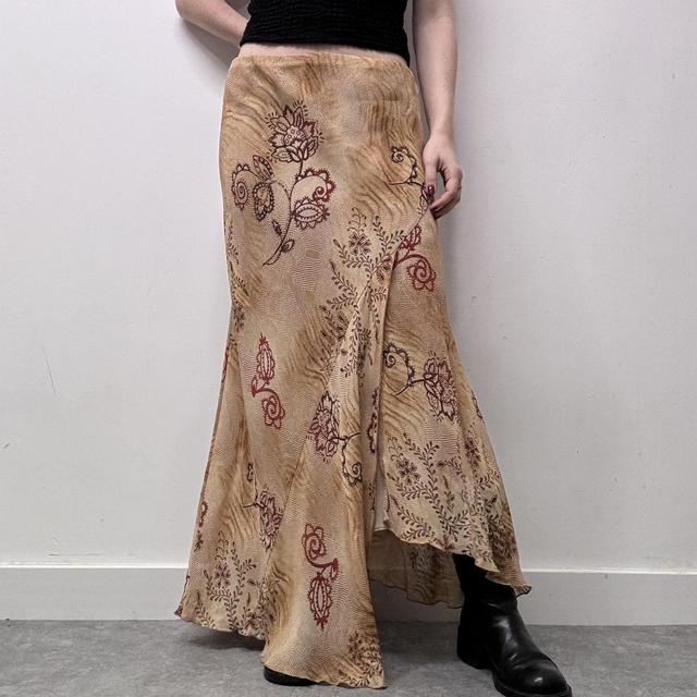 Paisley watercolour floaty maxi skirt
