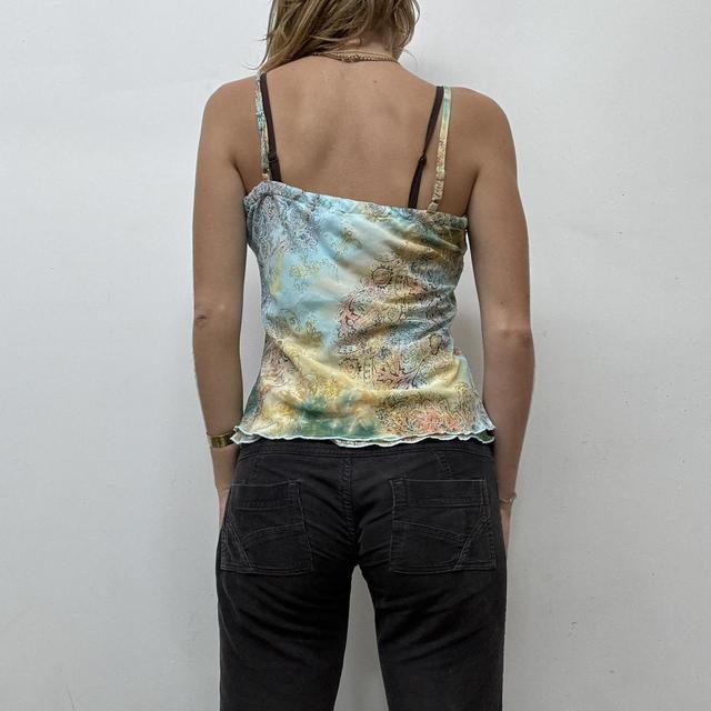 Sheer watercolour paisley vest