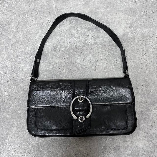 Black mini buckle bag