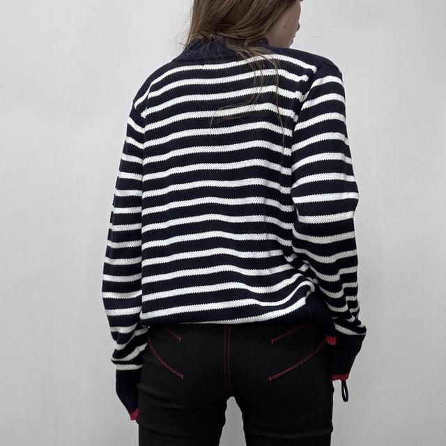 Knitted striped slouchy oversized jumper