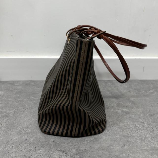 Vintage pinstripe leather shoulder bag