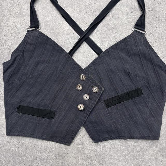 Cropped wrap waistcoat vest