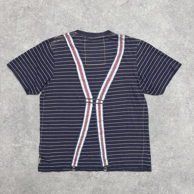 Oversized navy pinstripe tshirt