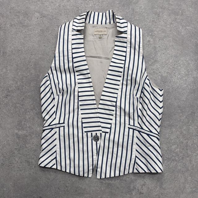 Fitted pinstripe fitted waistcoat