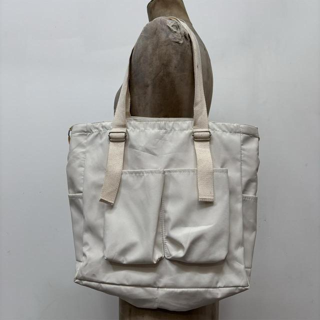 Cream cargo shoulder bag