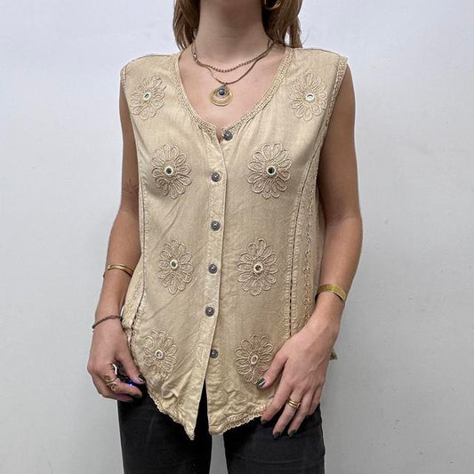 Hippie fairy floral blouse