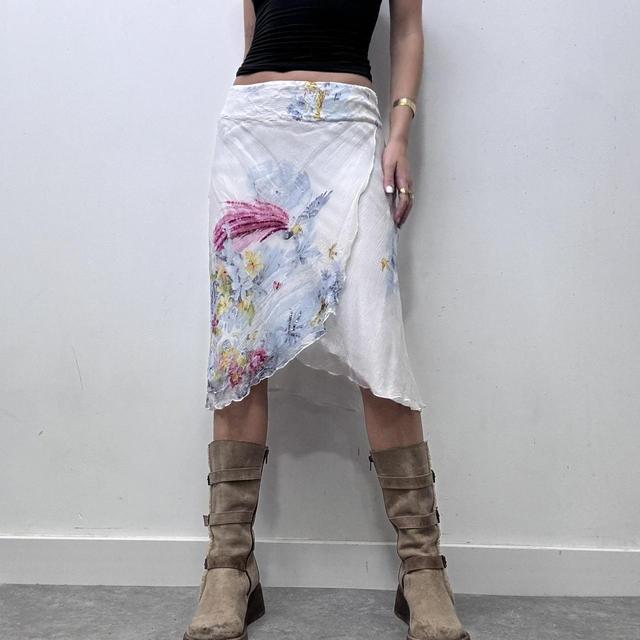 Silk floaty fairy watercolour skirt