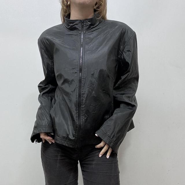 Black tech windbraker jacket