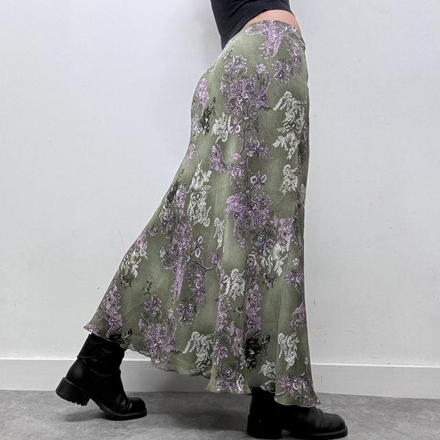 Paisley bias cut maxi skirt