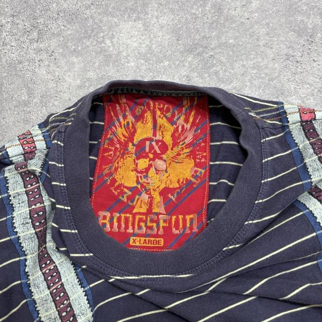 Oversized navy pinstripe tshirt