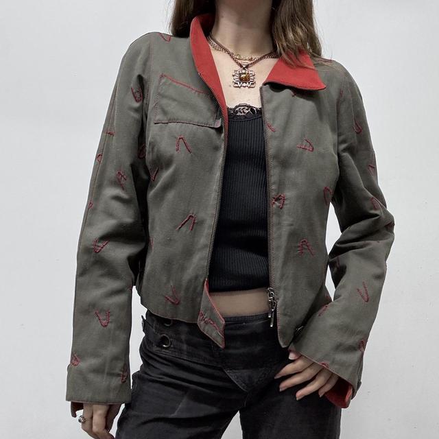 Asymmetric zip up jacket
