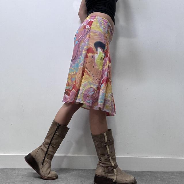 Patterned floaty fairy watercolour skirt