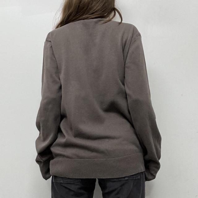 Brown knitted skull cotton jumper
