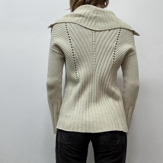Ribbed knit flare cardigan