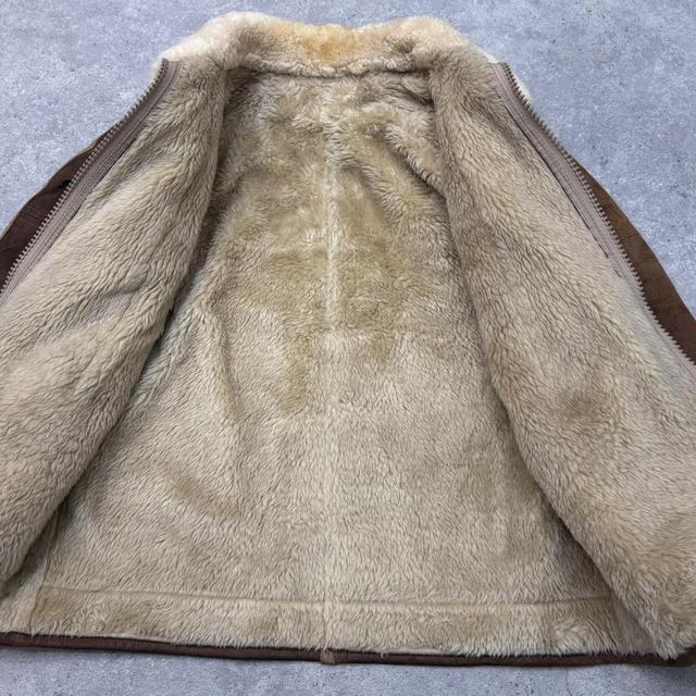Brown suede sheepskin jacket