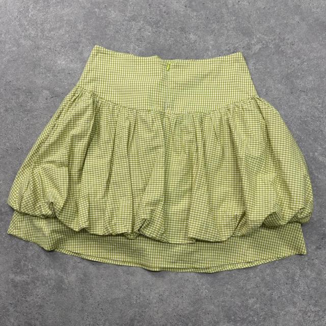 Puff gingham corset mini skirt