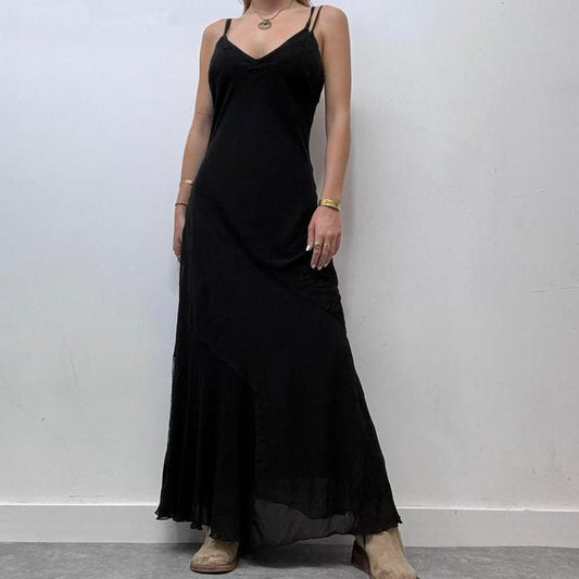 Black floaty maxi dress