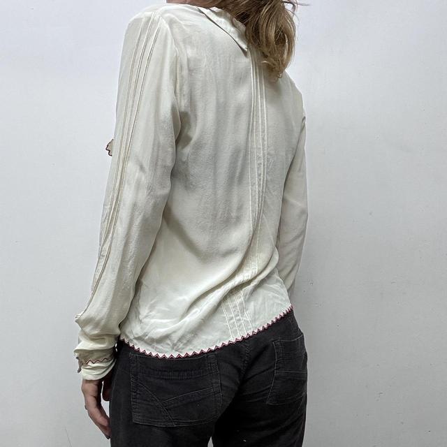Silk edwardian embroidered shirt