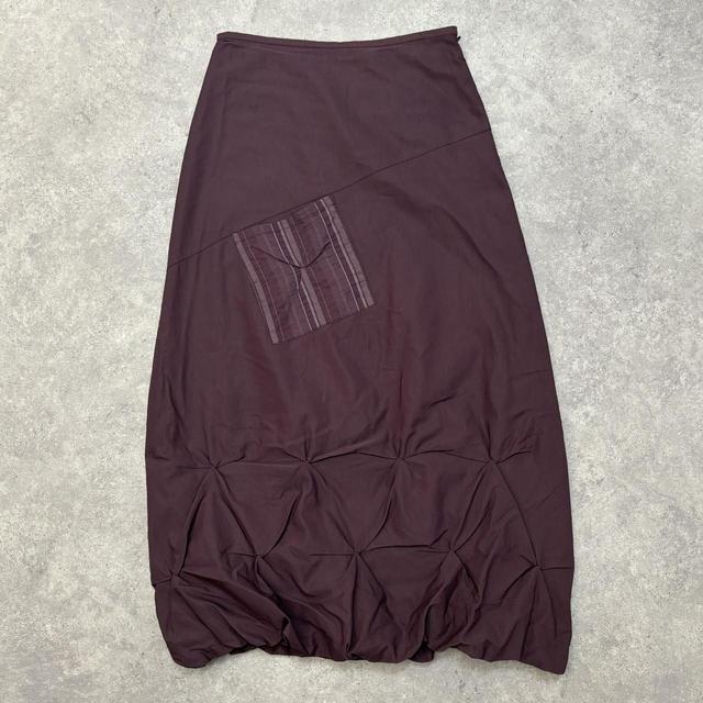 Ruched cargo maxi skirt