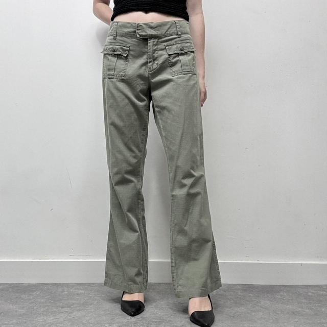 Khaki Ralph lauren cargo flared trousers