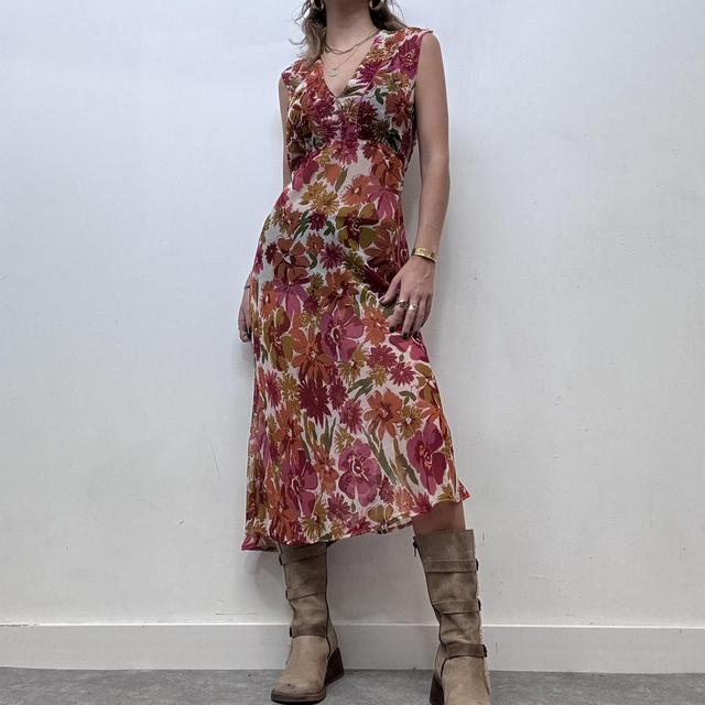 Sheer floral summer dress