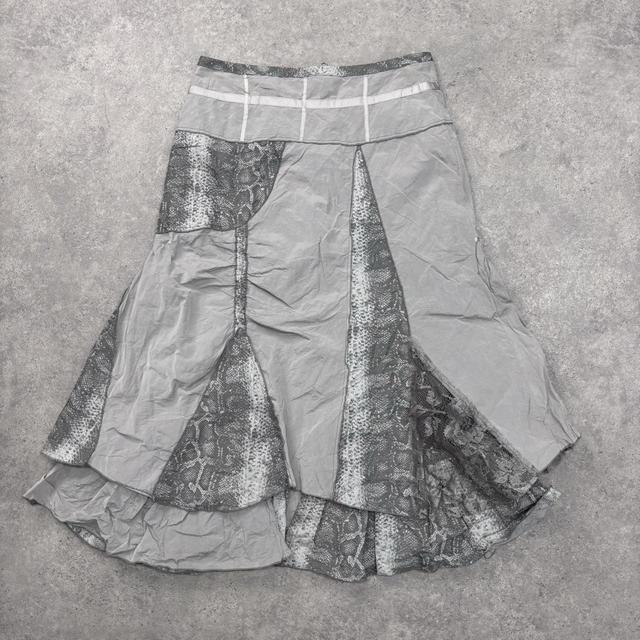 Layered puff lace cargo maxi skirt