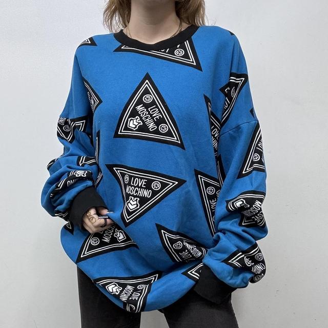 Oversized moschino printed jumper