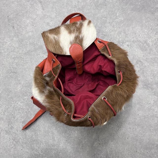 Cowhide leather backpack