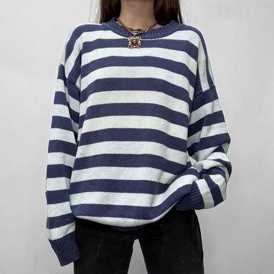 Slouchy oversized striped jumper