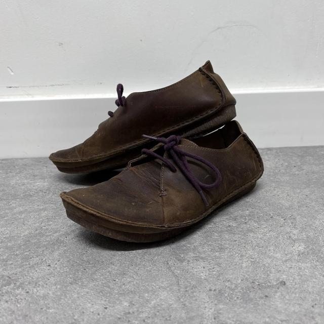 Brown leather trainers