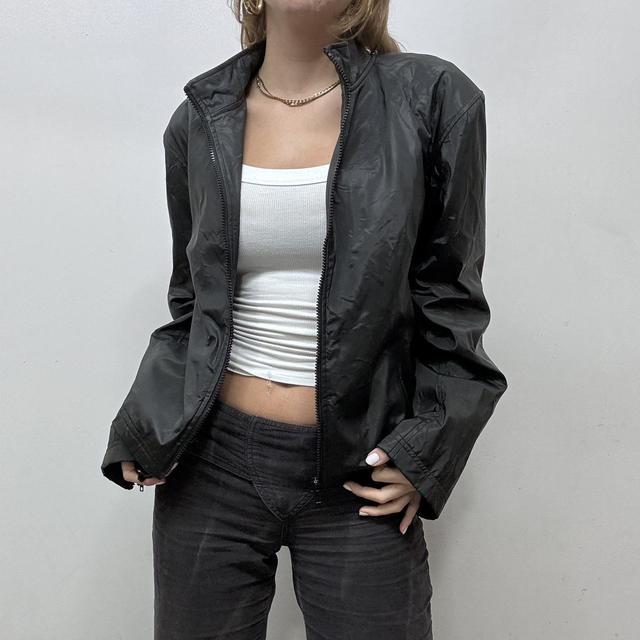 Black tech windbraker jacket