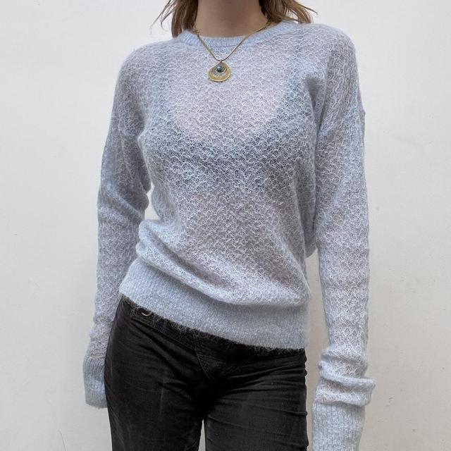 Sheer mohair knitted jumper