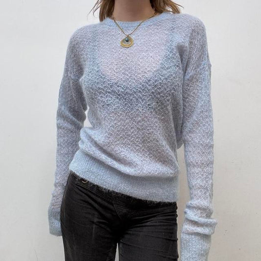 Sheer mohair knitted jumper