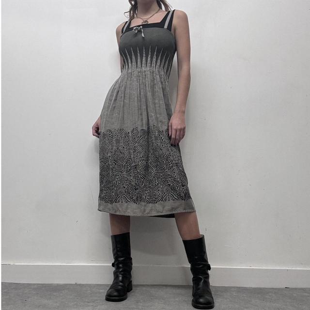 Paisley flare printed dress