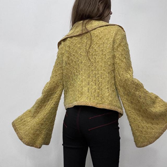 Wool knitted ultra flared jacket