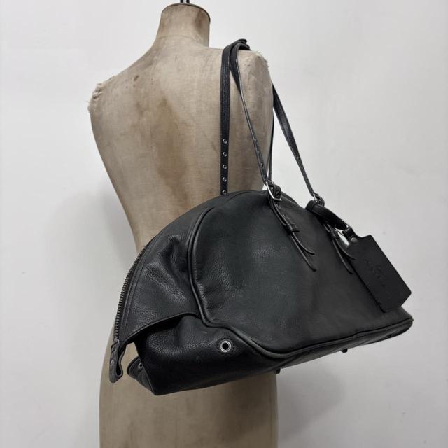 Black nike leather holdall bag