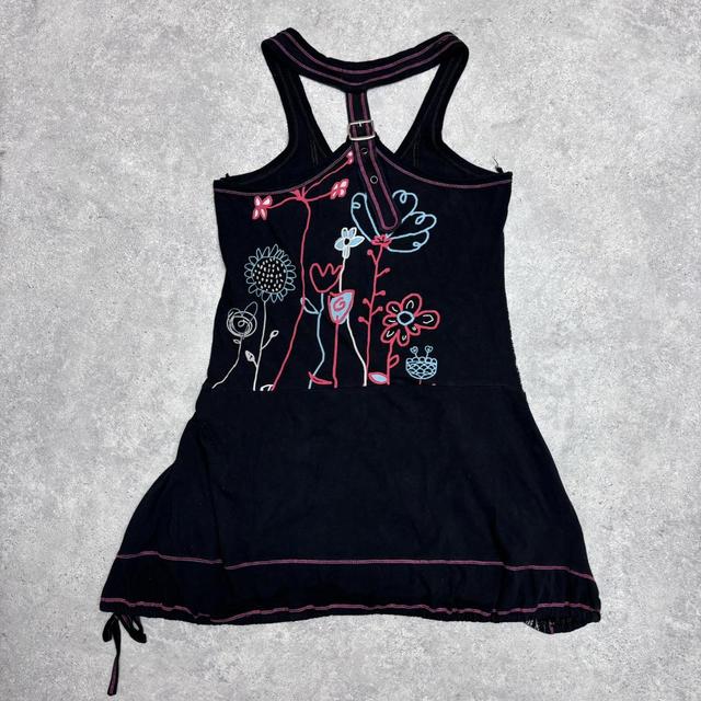 Black patterned abstract dress