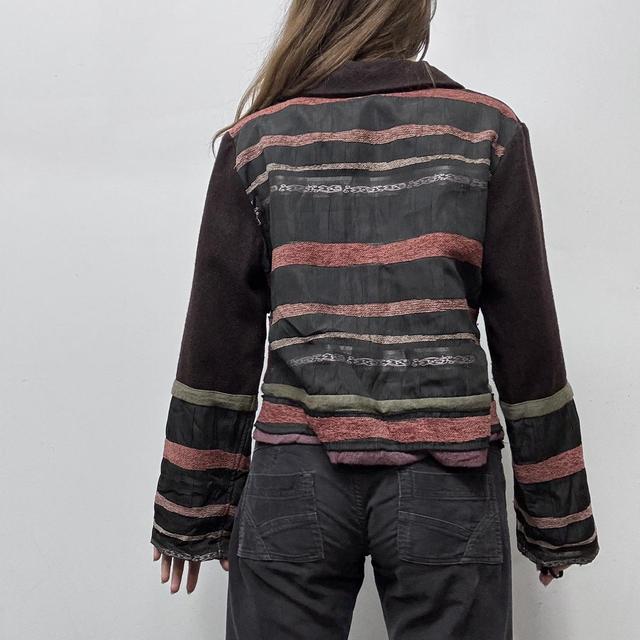 Flared hippie asymmetric jacket