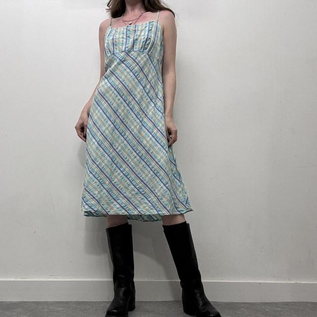 Cotton checked summer dress