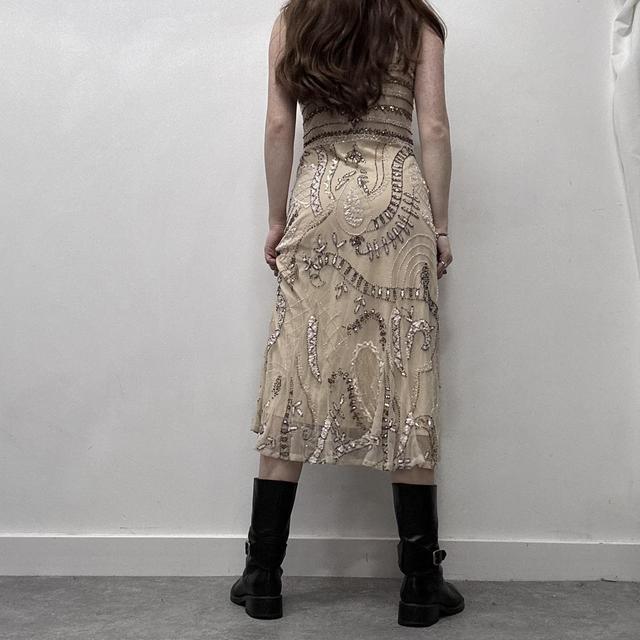 Sheer beaded floaty embelished dress
