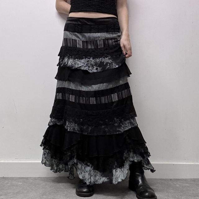Layered lace grunge skirt