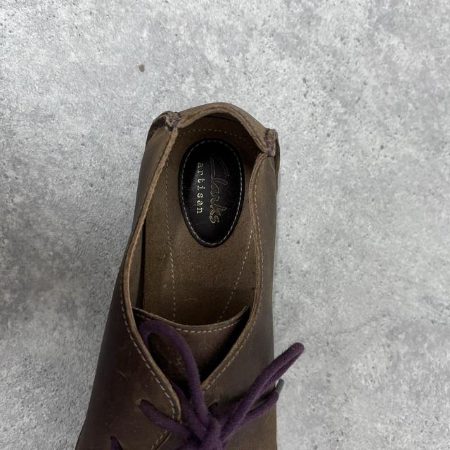 Brown leather trainers