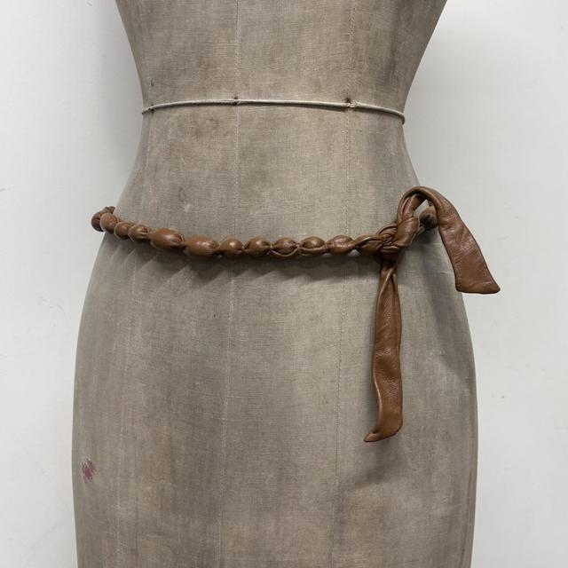 Boho bubble leather belt
