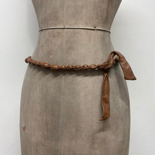 Boho bubble leather belt