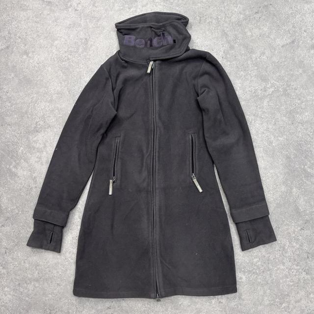 Grey fleece long jacket cardigan